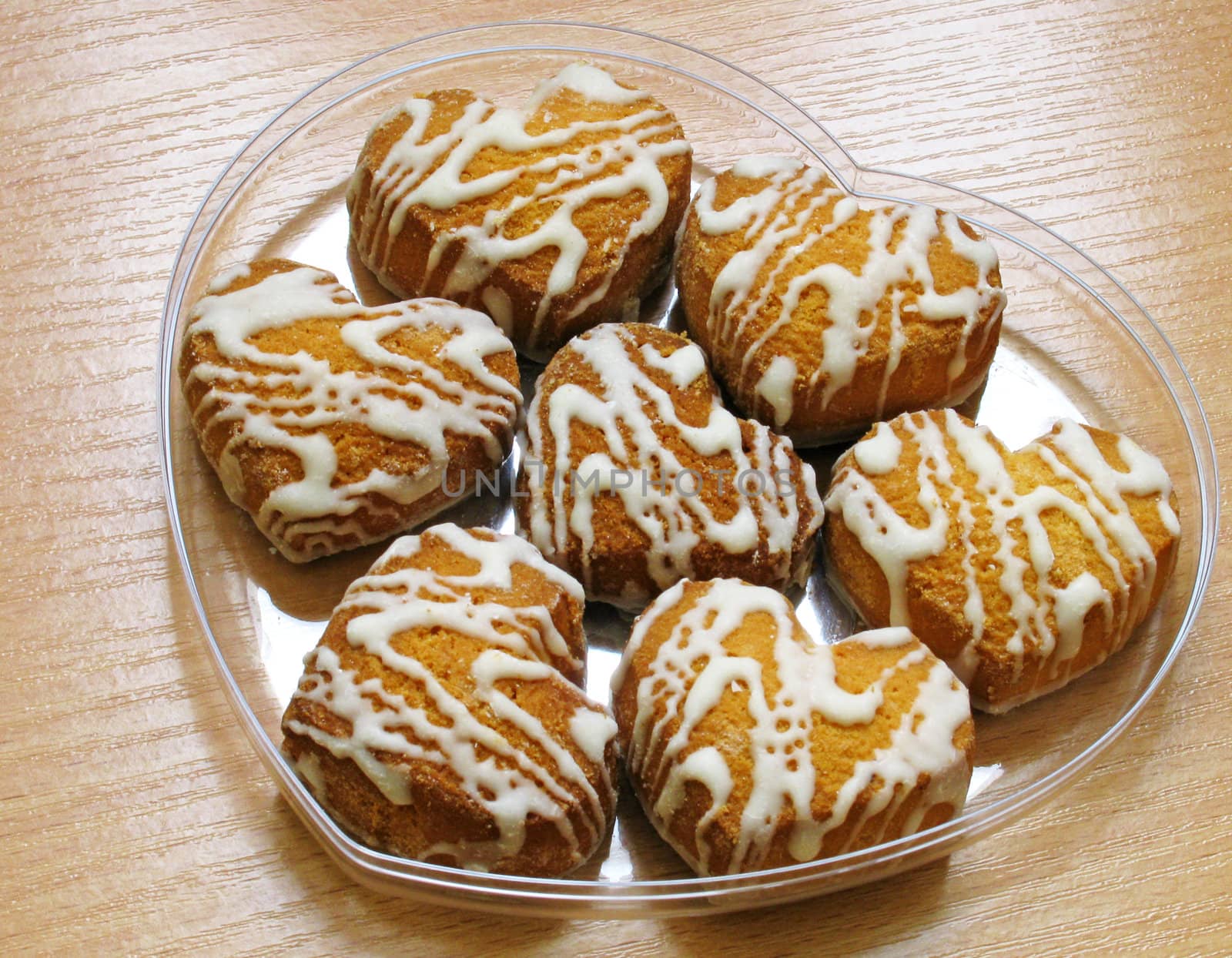 heart-shaped biscuits in a box