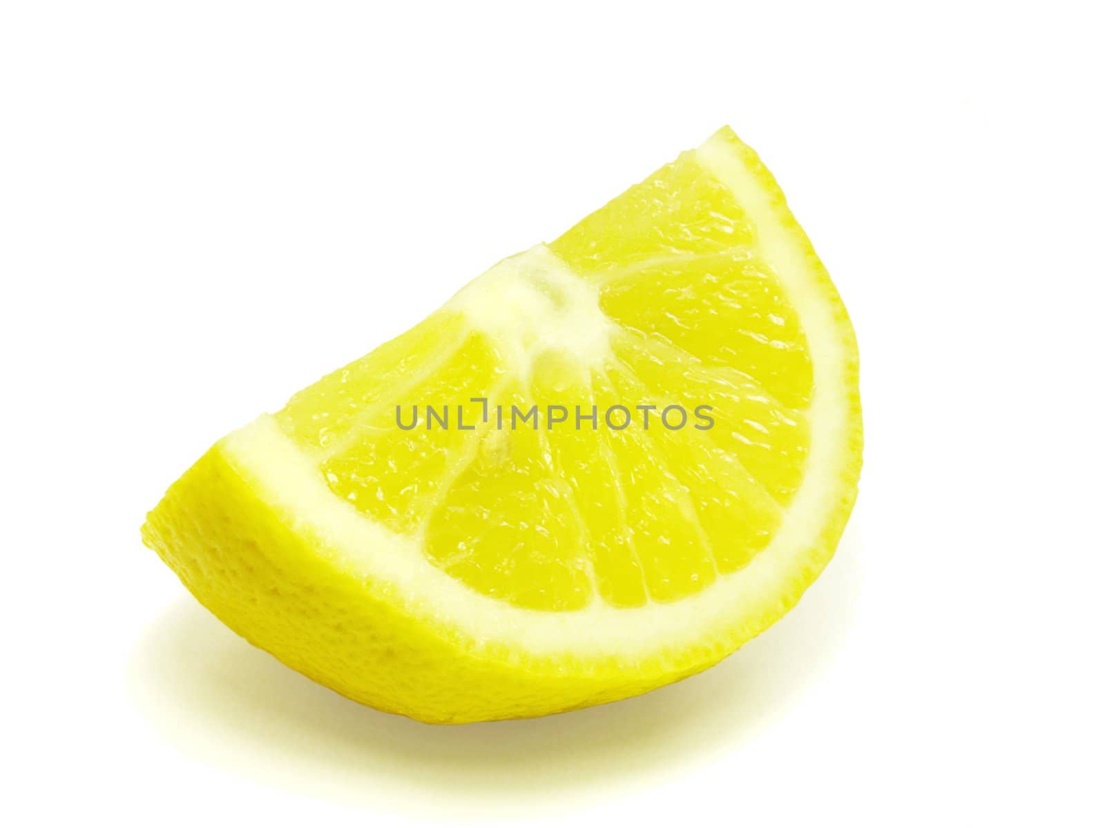 cut of lemon isolated on white