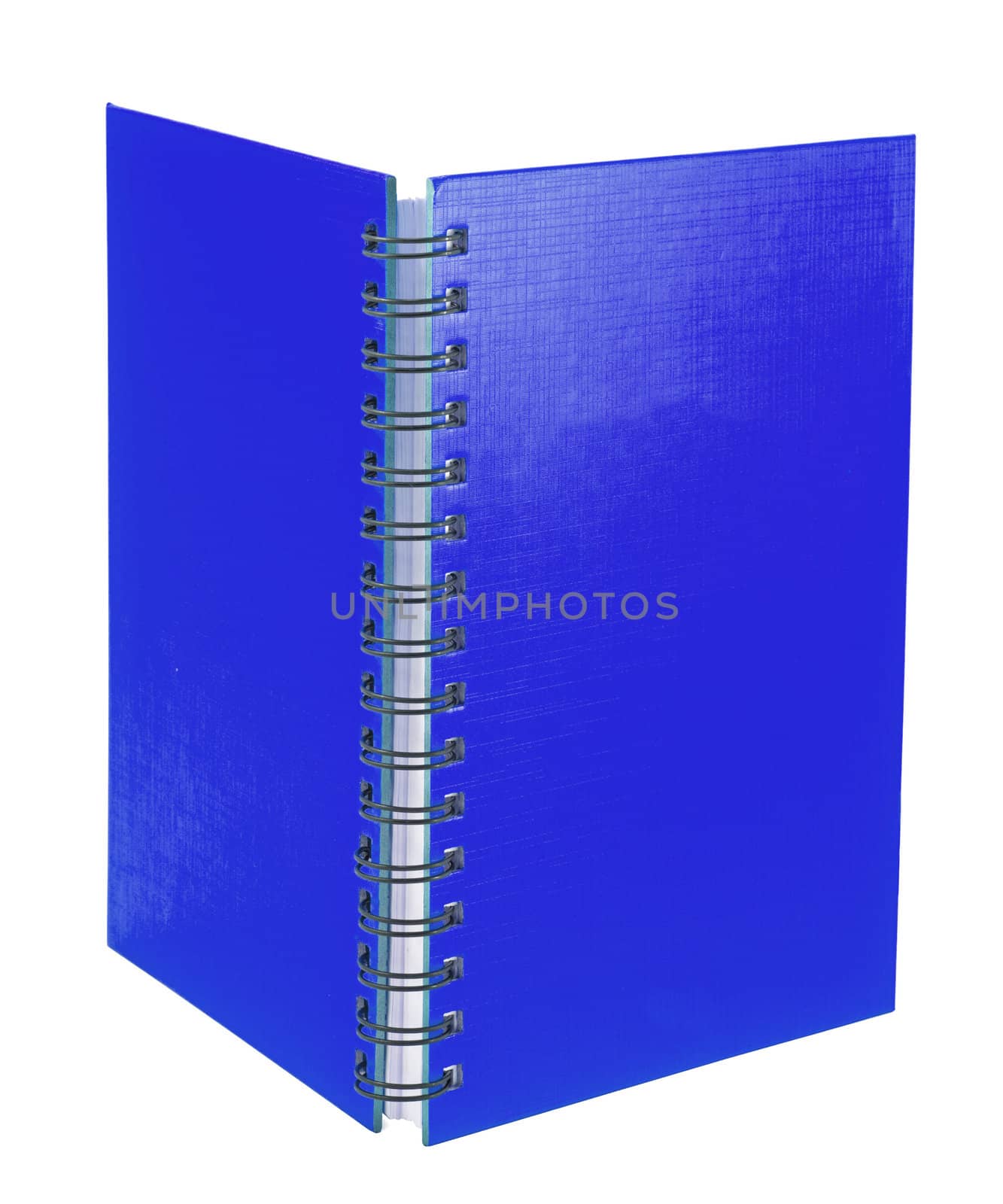 Blue Blank Note Book on white background