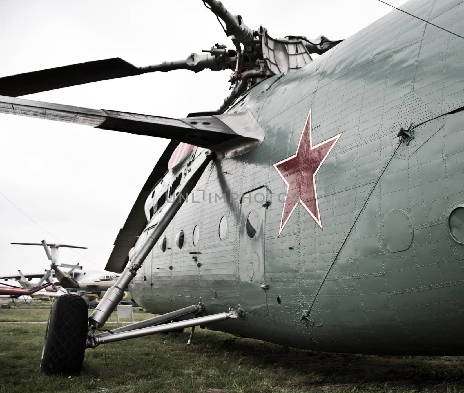 Red star on Soviet/Russain Mi-6 "Hook" transport helicopter fuselage