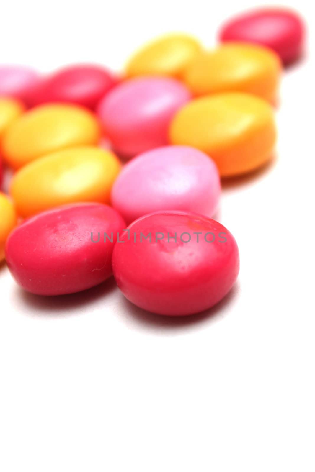 colourful isolated candy drops