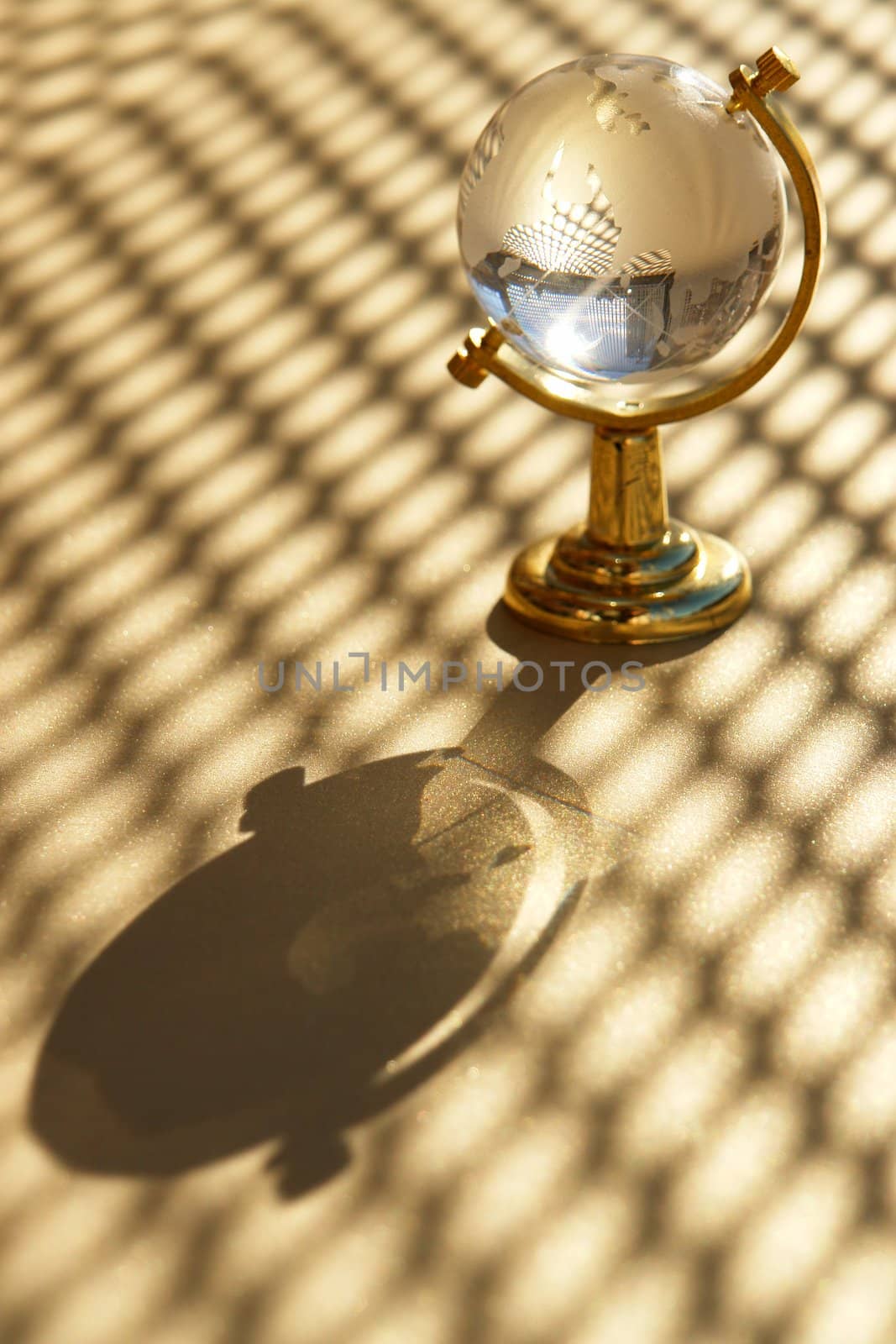 globe with shadow net around......