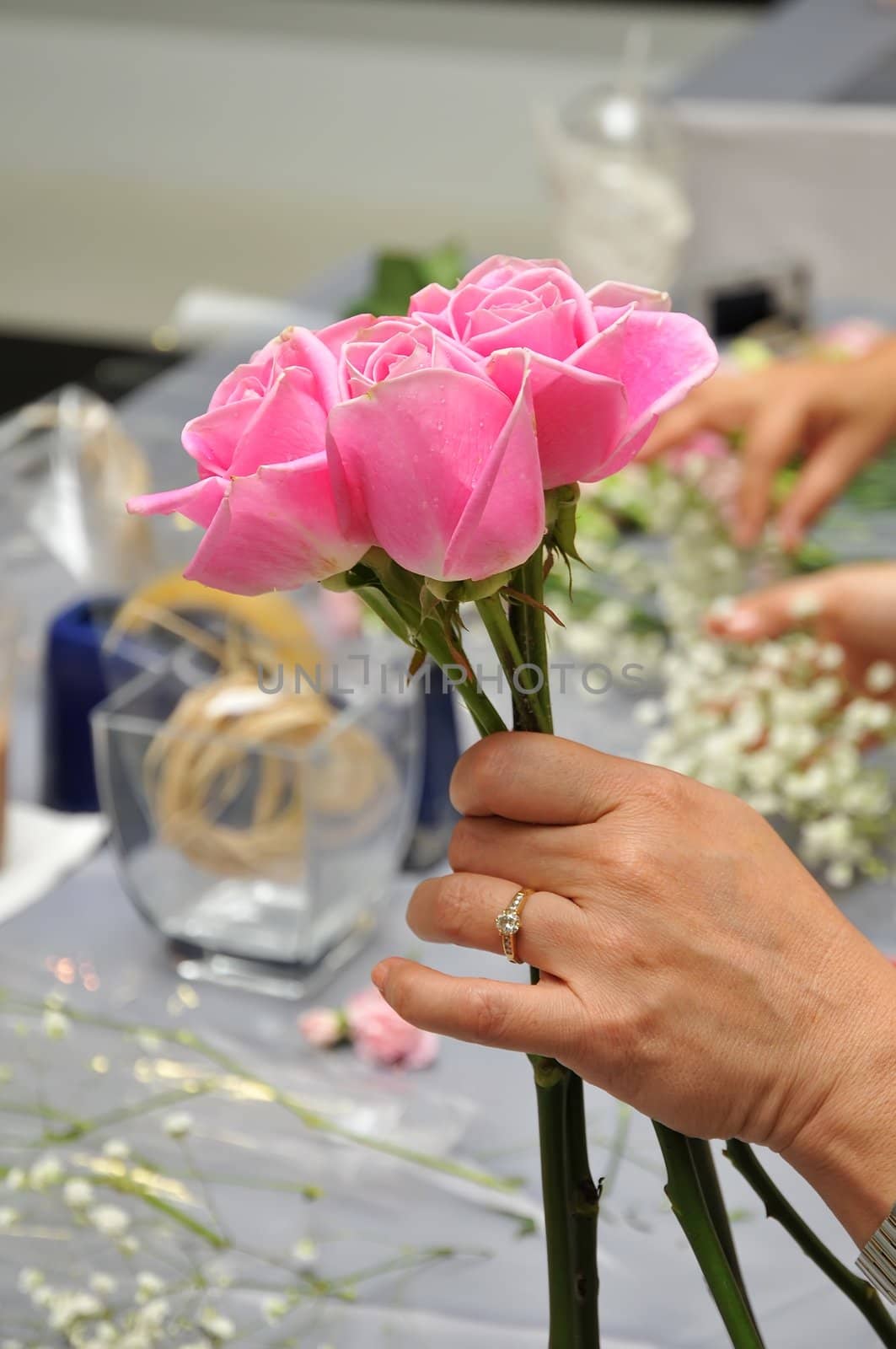 Hand made bouquet of flowers