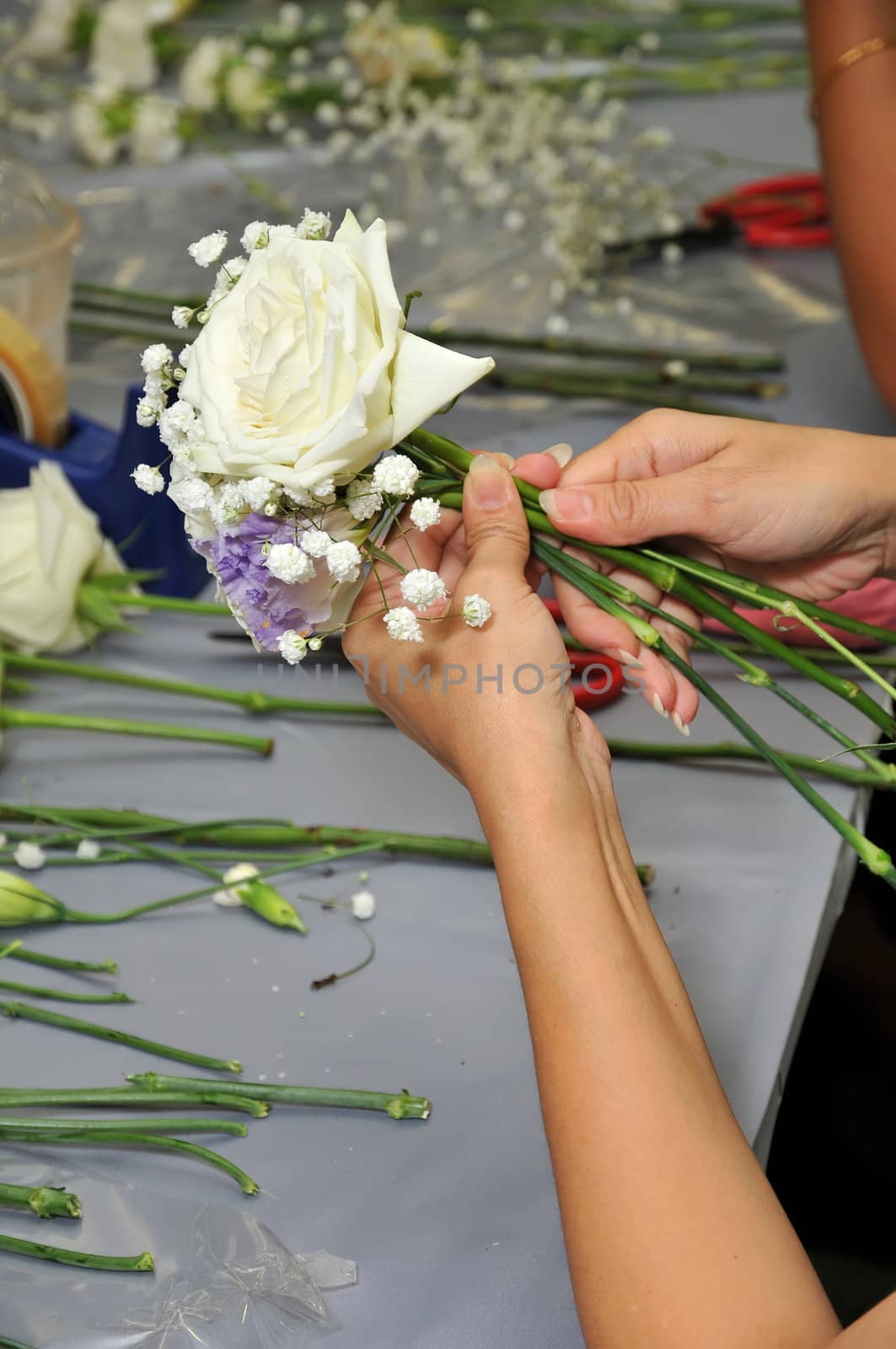 Hand made bouquet of flowers