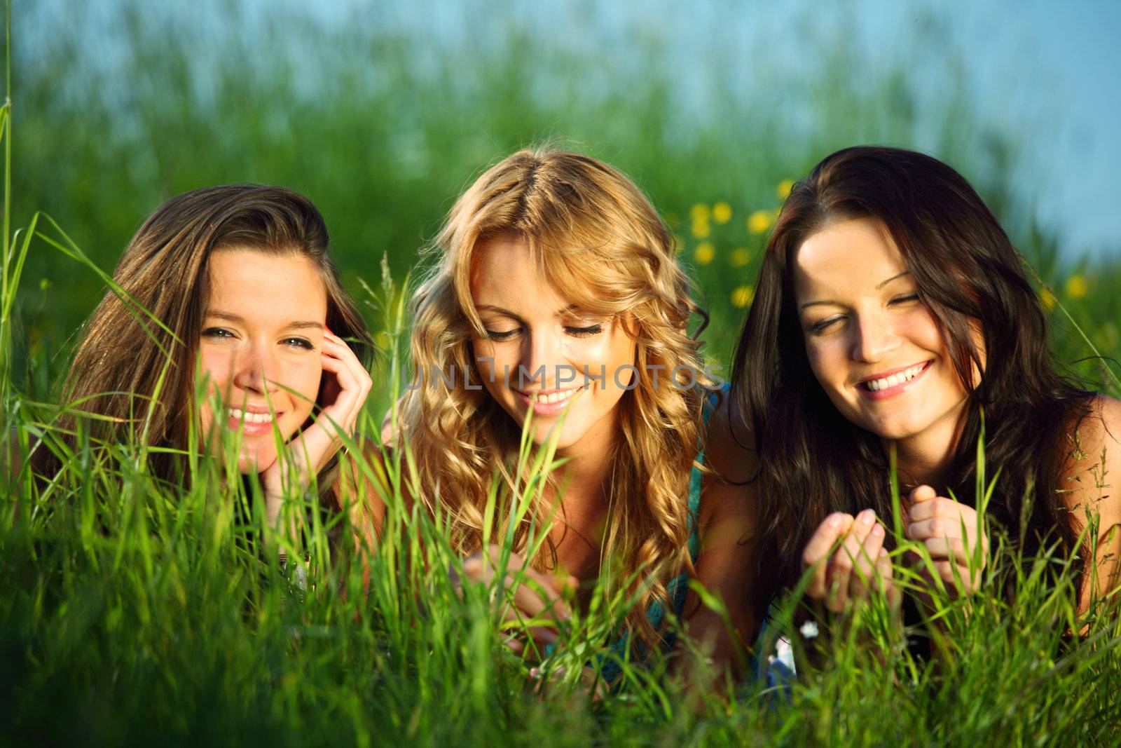 girlfriends on grass by Yellowj