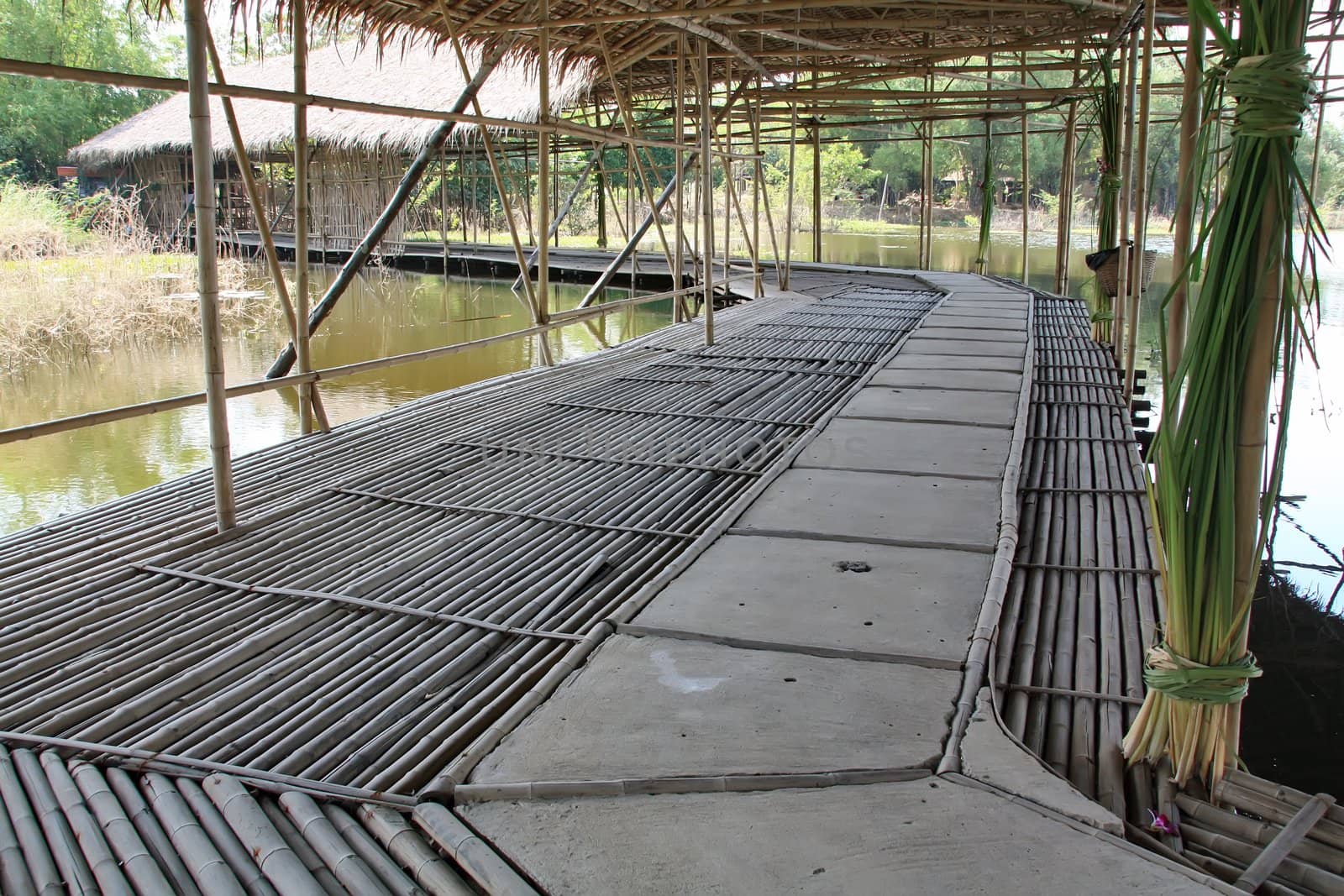 Old wooden bridge by phanlop88