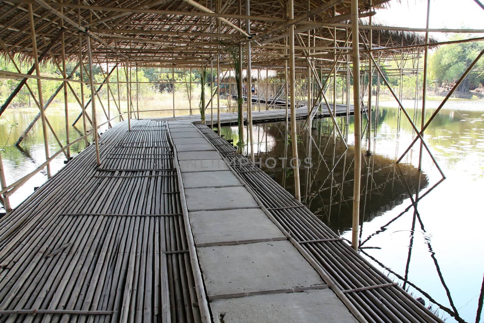 Old wooden bridge by phanlop88