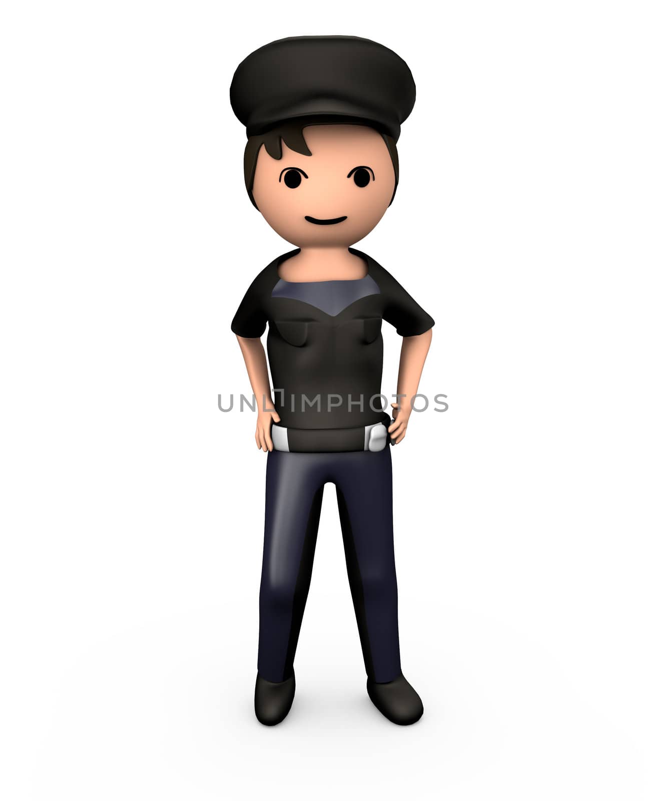 3D Young Male Policeman by bobbigmac