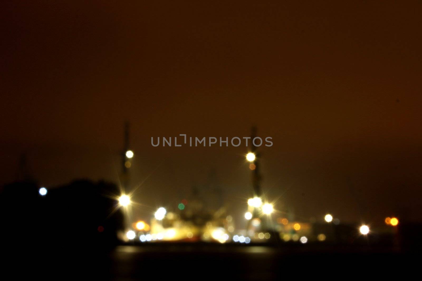 harbor blur night background by Teka77