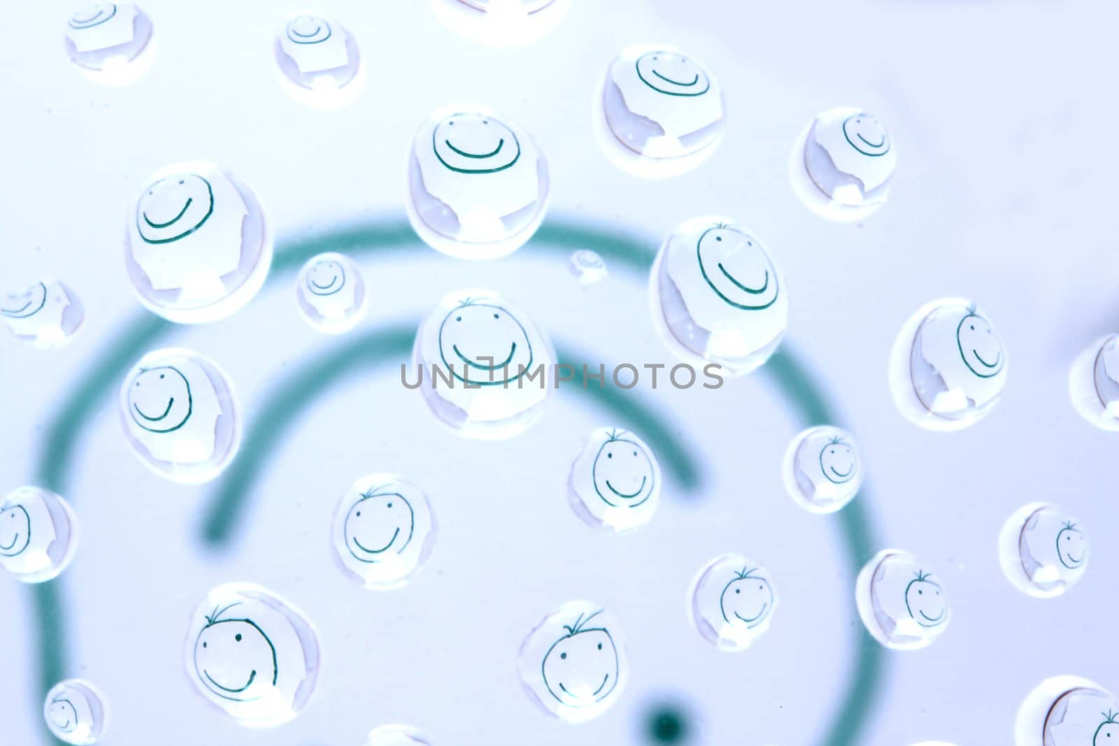 smiley water drops