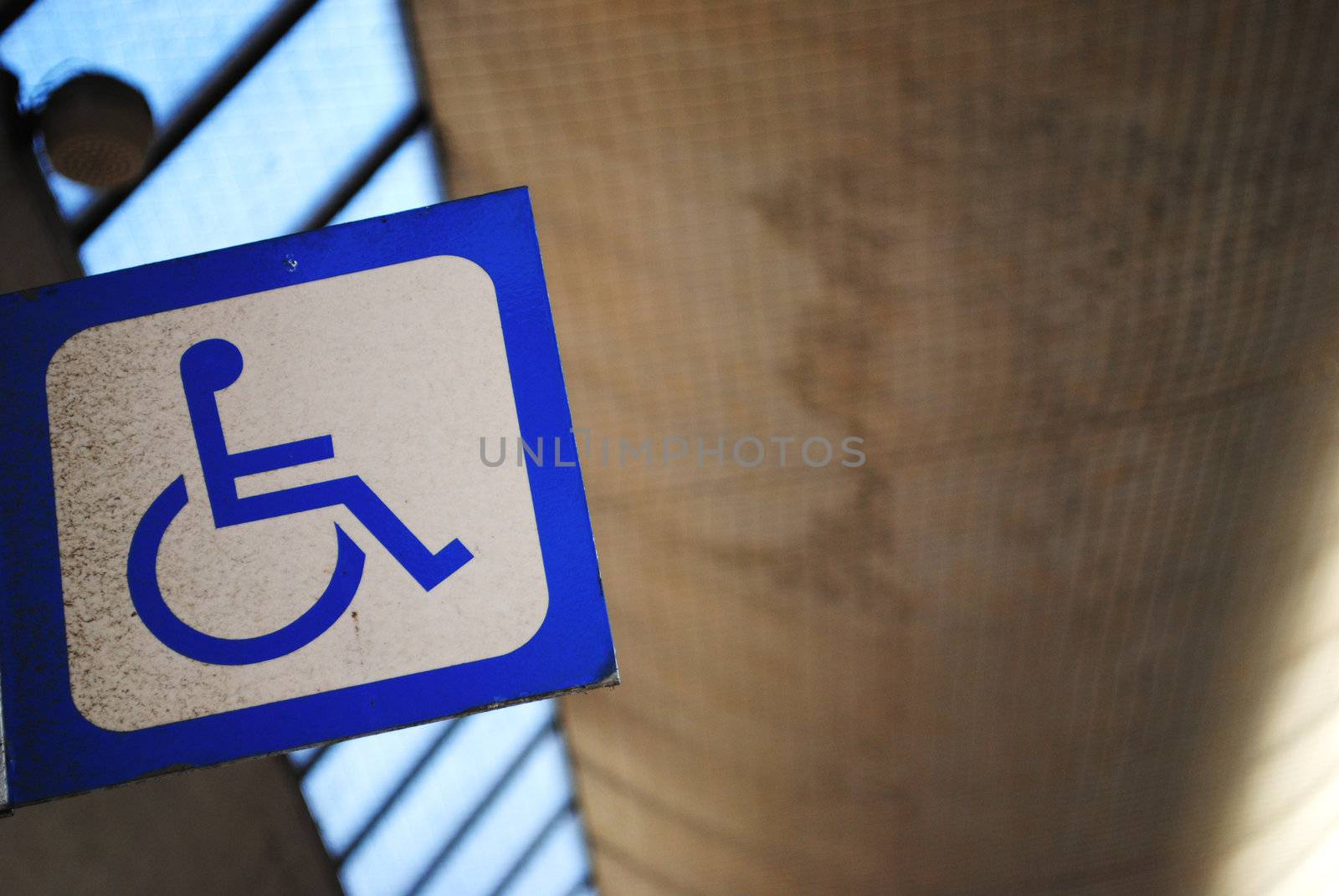 A handicap parking sign.