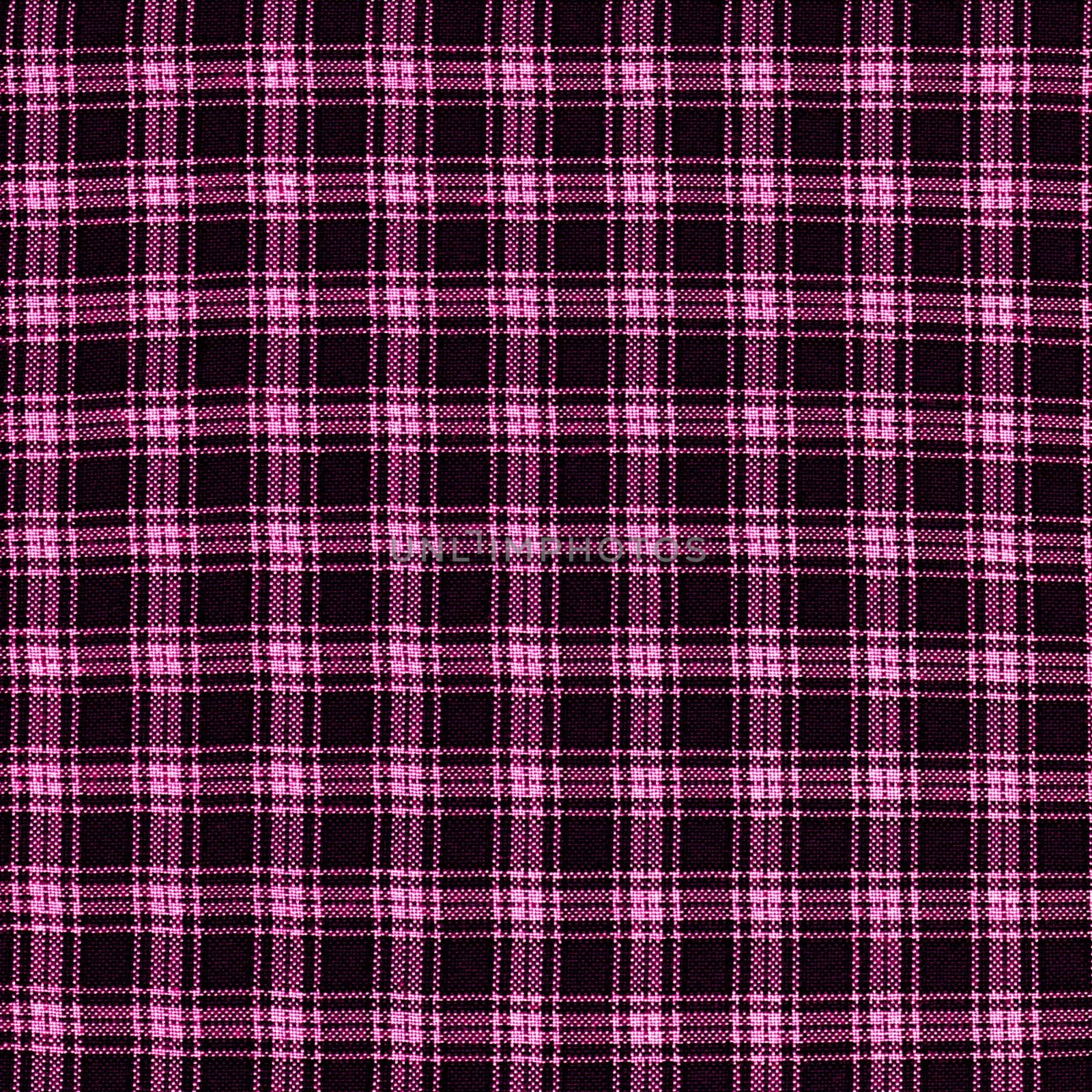 Black-pink plaid pattern fabric texture. (High.res.scan.) by mg1408