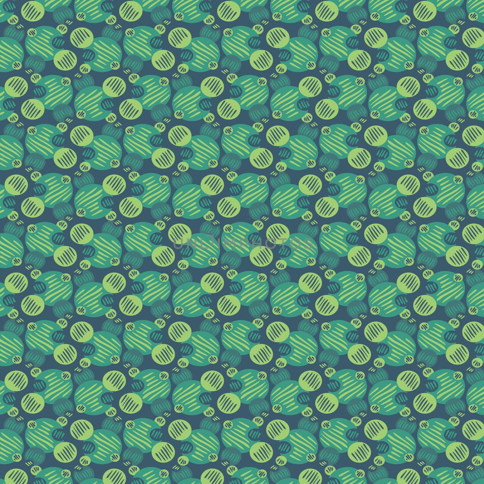 A green pattern with circles and lines