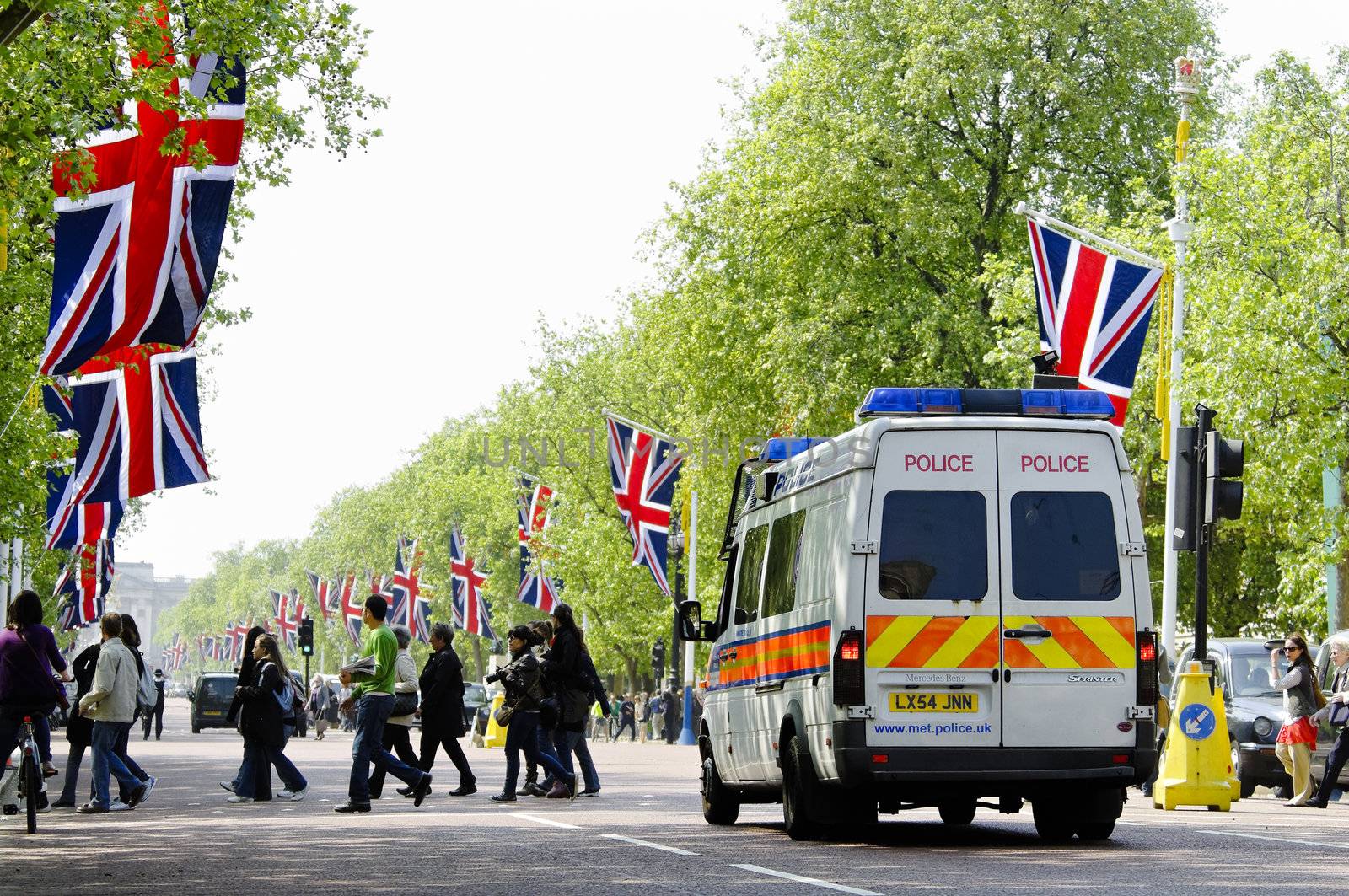 The Mall decorated with Union Jack flags, London, UK by dutourdumonde