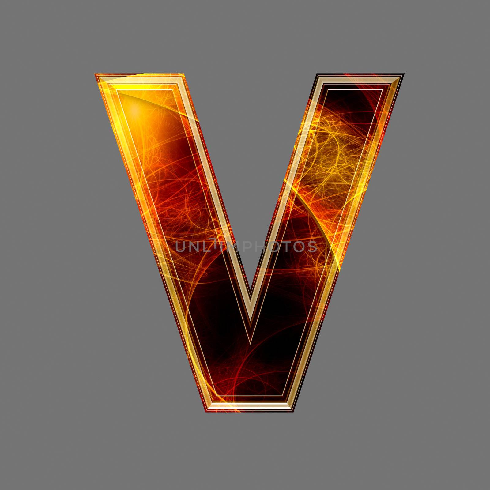 3d abstract and futuristic letter - V by chrisroll