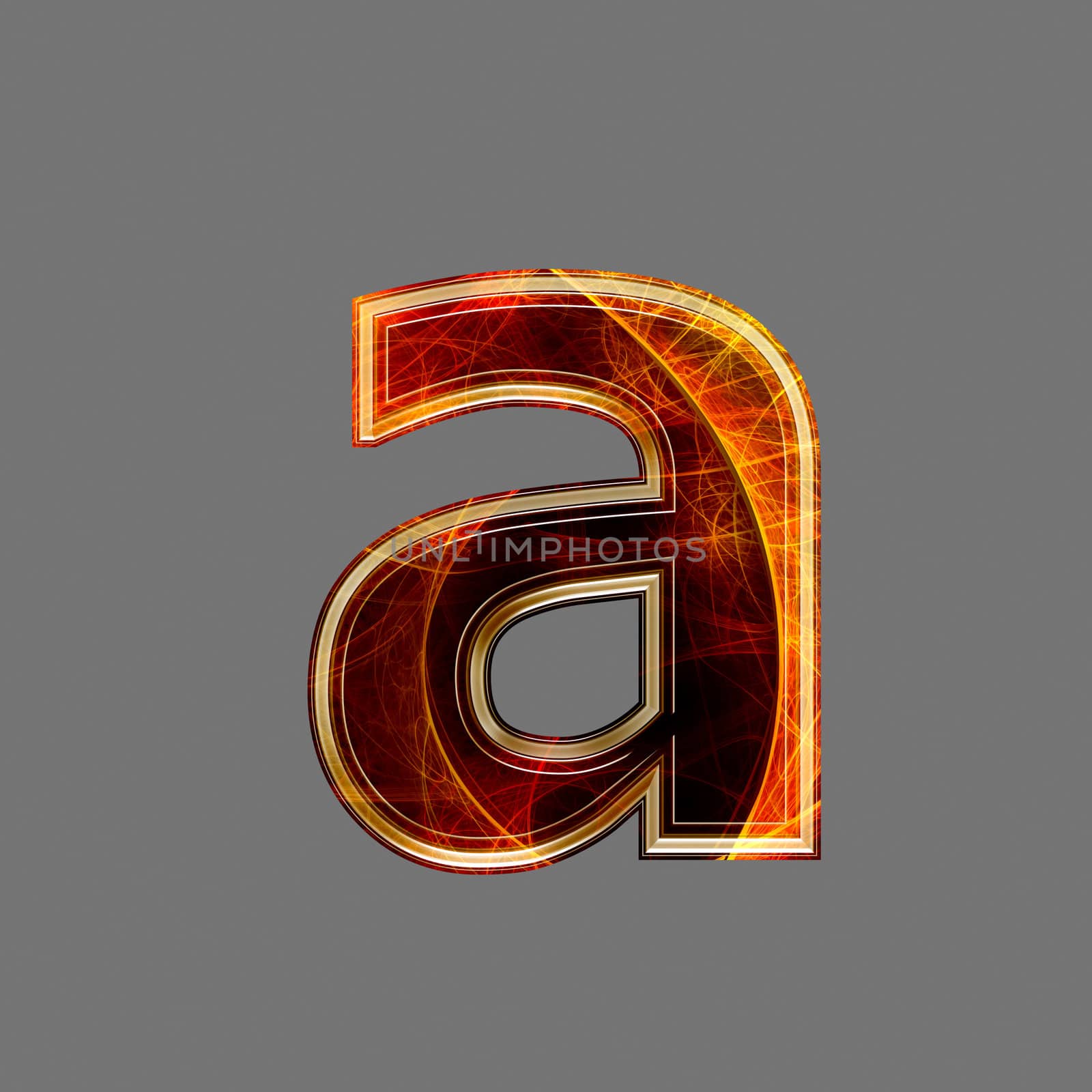 3d abstract and futuristic letter - A
