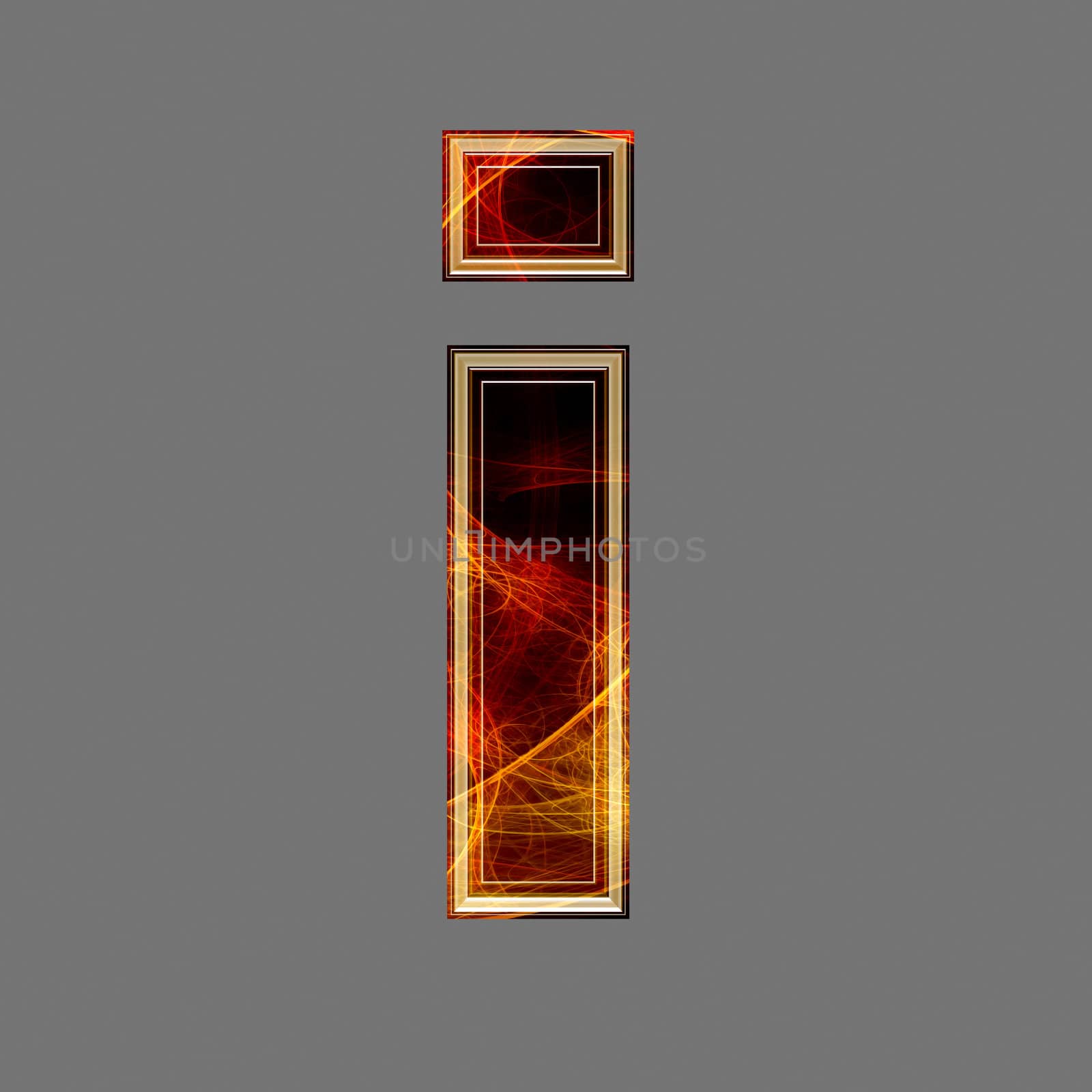 3d abstract and futuristic letter - I