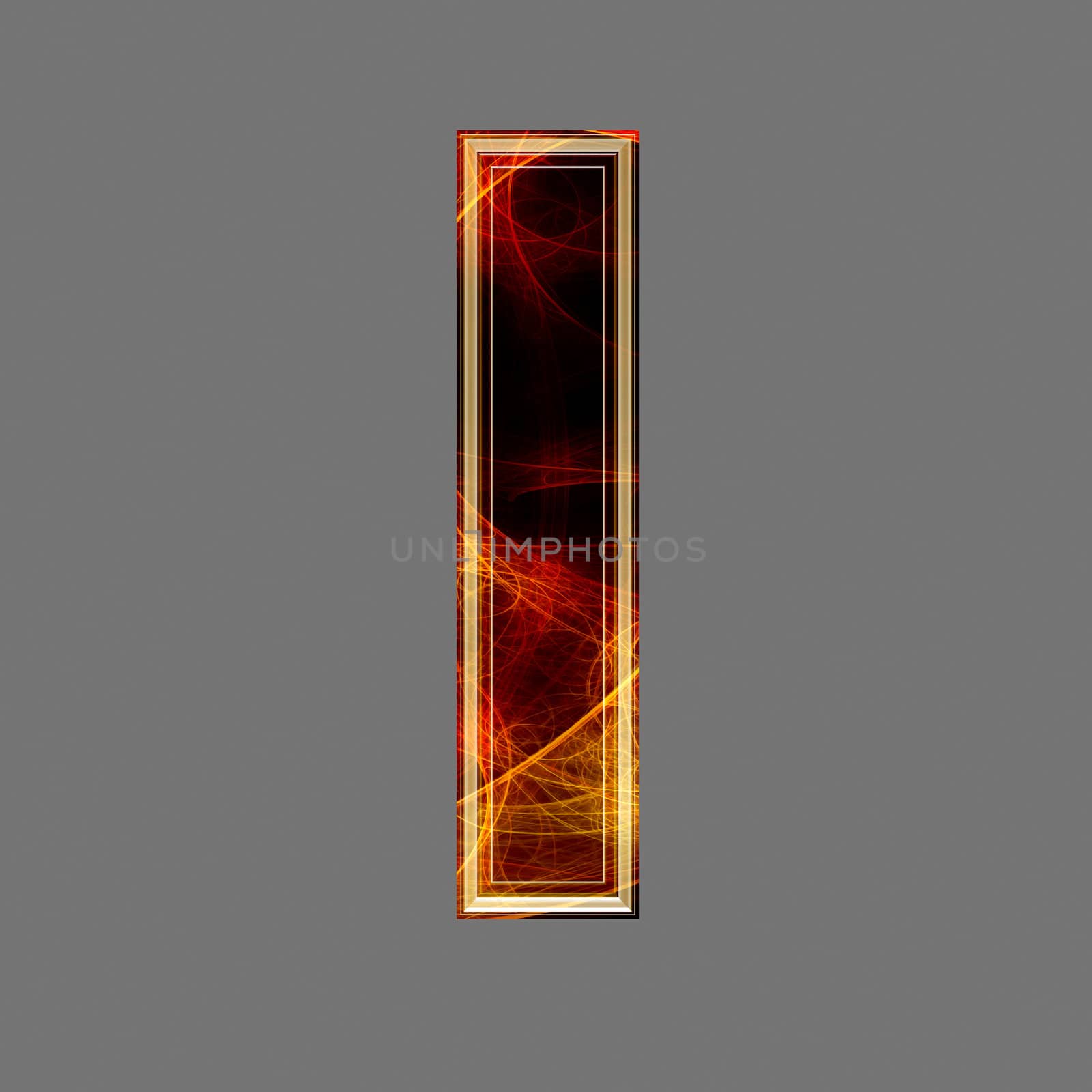 3d abstract and futuristic letter - L