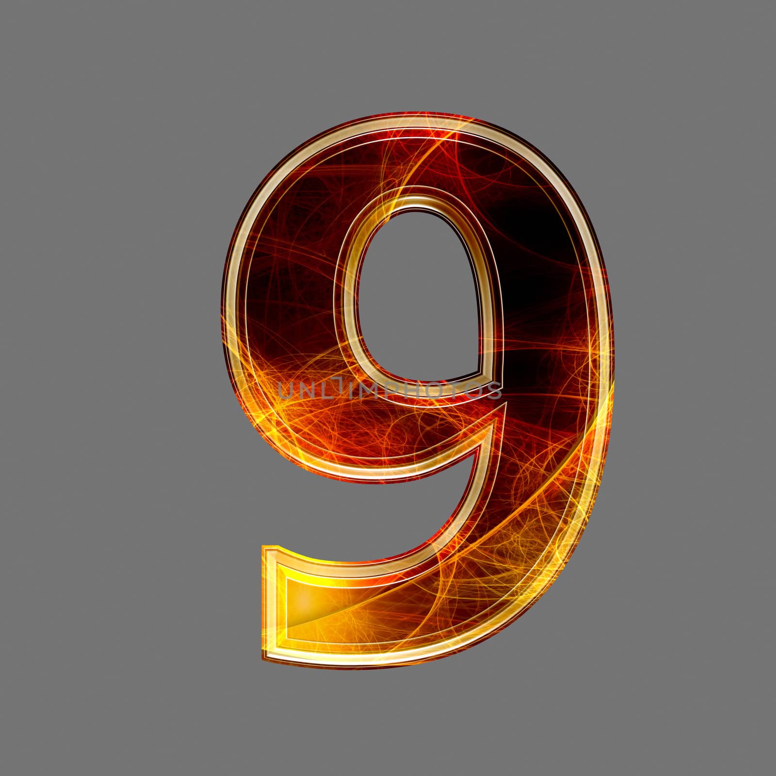 3d abstract and futuristic letter -