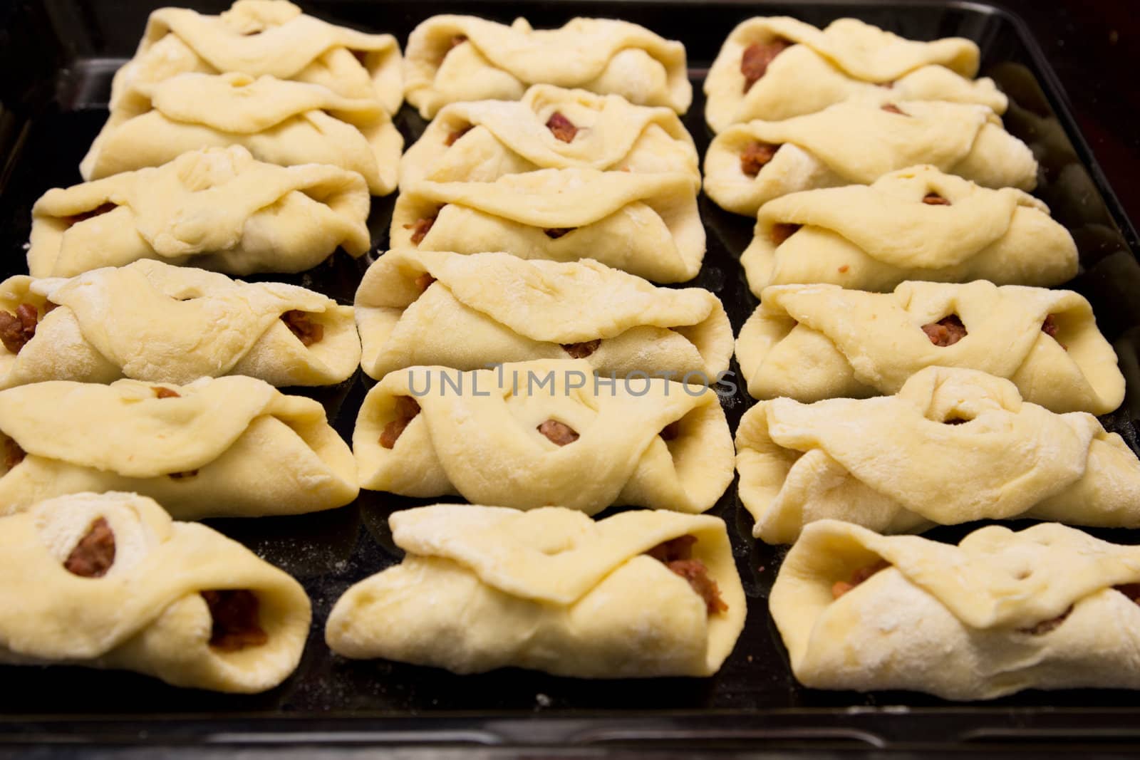 Baking Croissant with Jam 