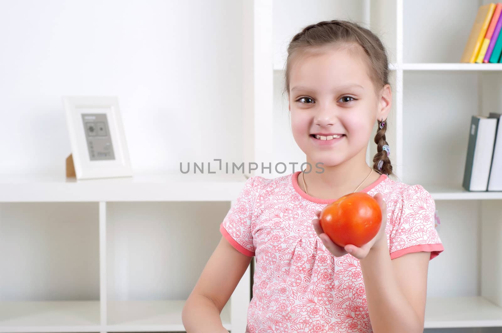 girl working in the kitchen cutting vegetables by adam121