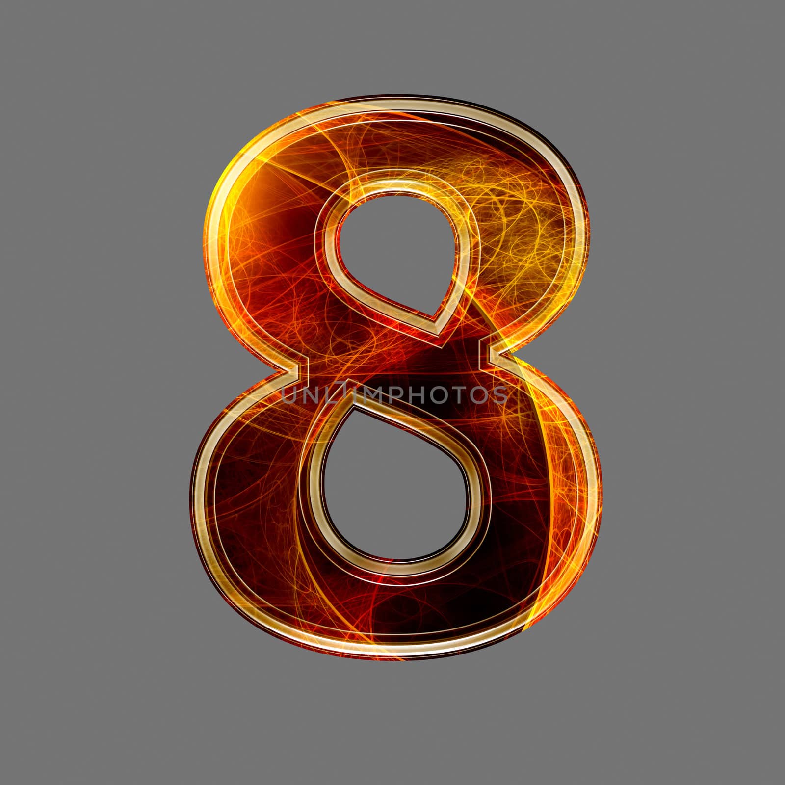 3d abstract and futuristic letter -