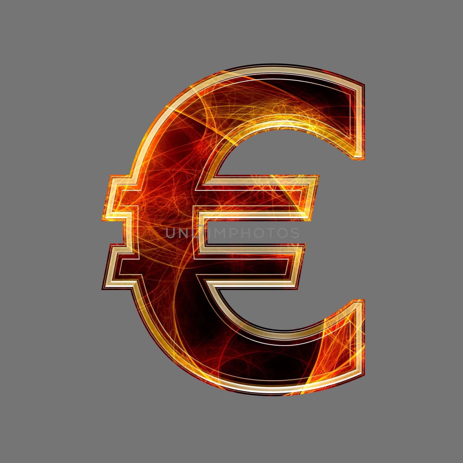 3d abstract and futuristic currency sign - euro by chrisroll