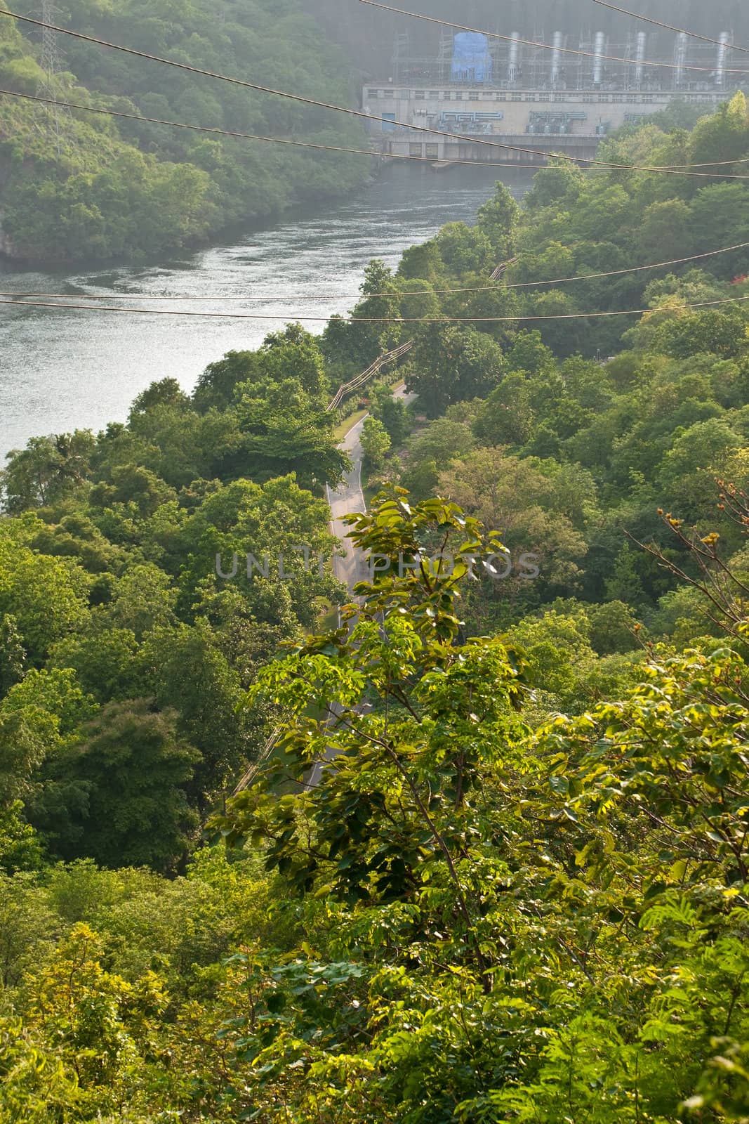 The Bhumibol Dam(formerly known as the Yanhi Dam) in Thailand. The dam is situated on the Ping River and has a capacity of 13,462,000,000 cubic meter.