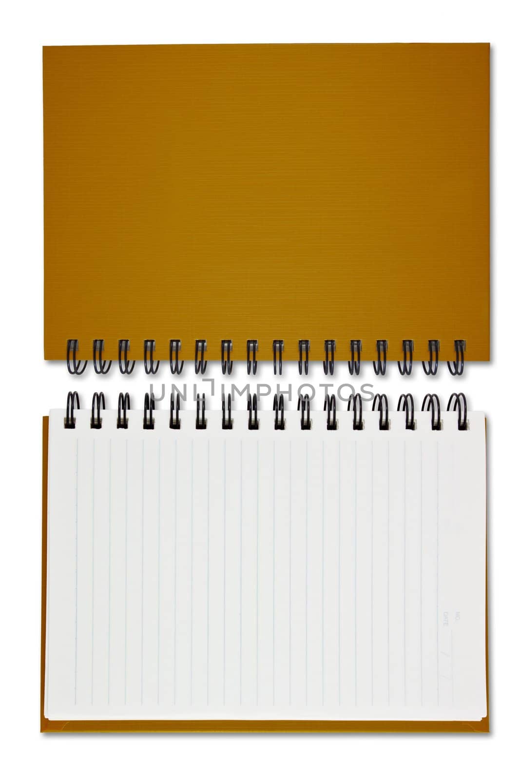 Brown Blank Note Book on white background