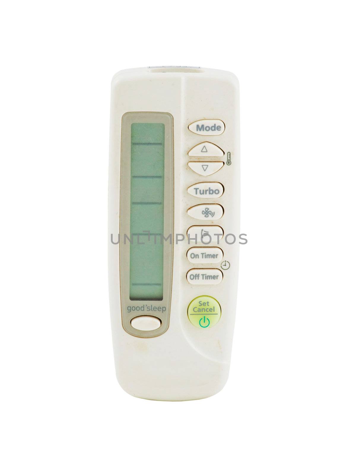 air conditioner control isolated on white background