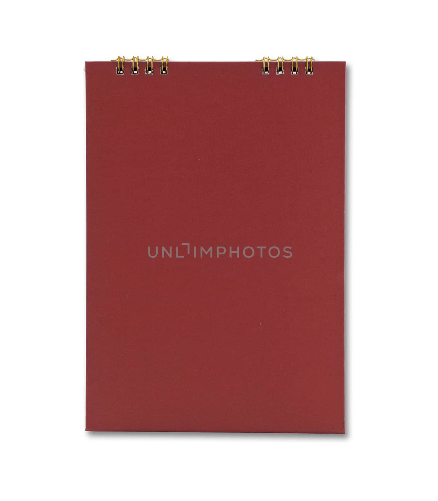 red notebook isolated on white background