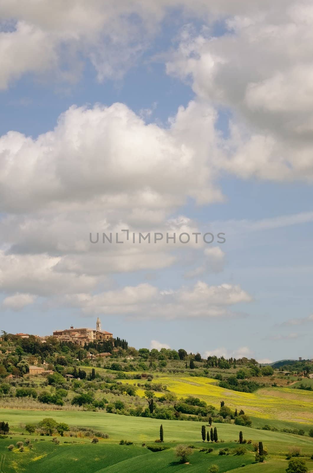 The landscape odf the "Crete Senesi" in Tuscany