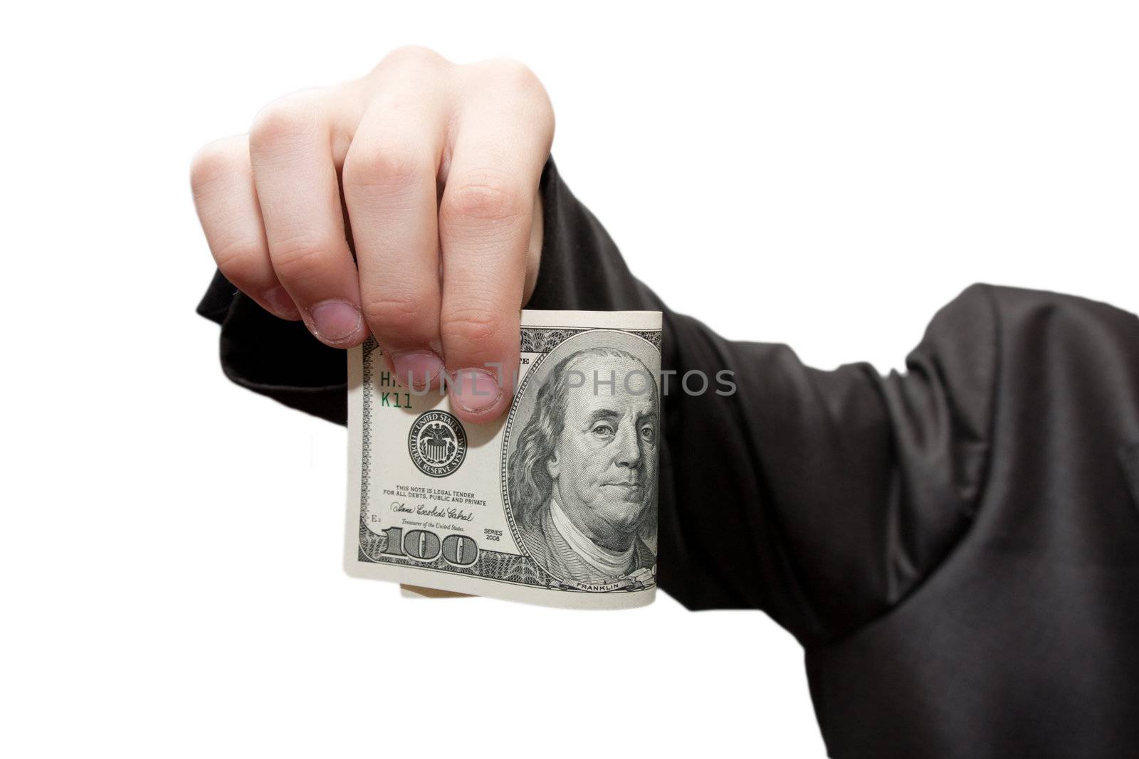 hundred dollars in hand