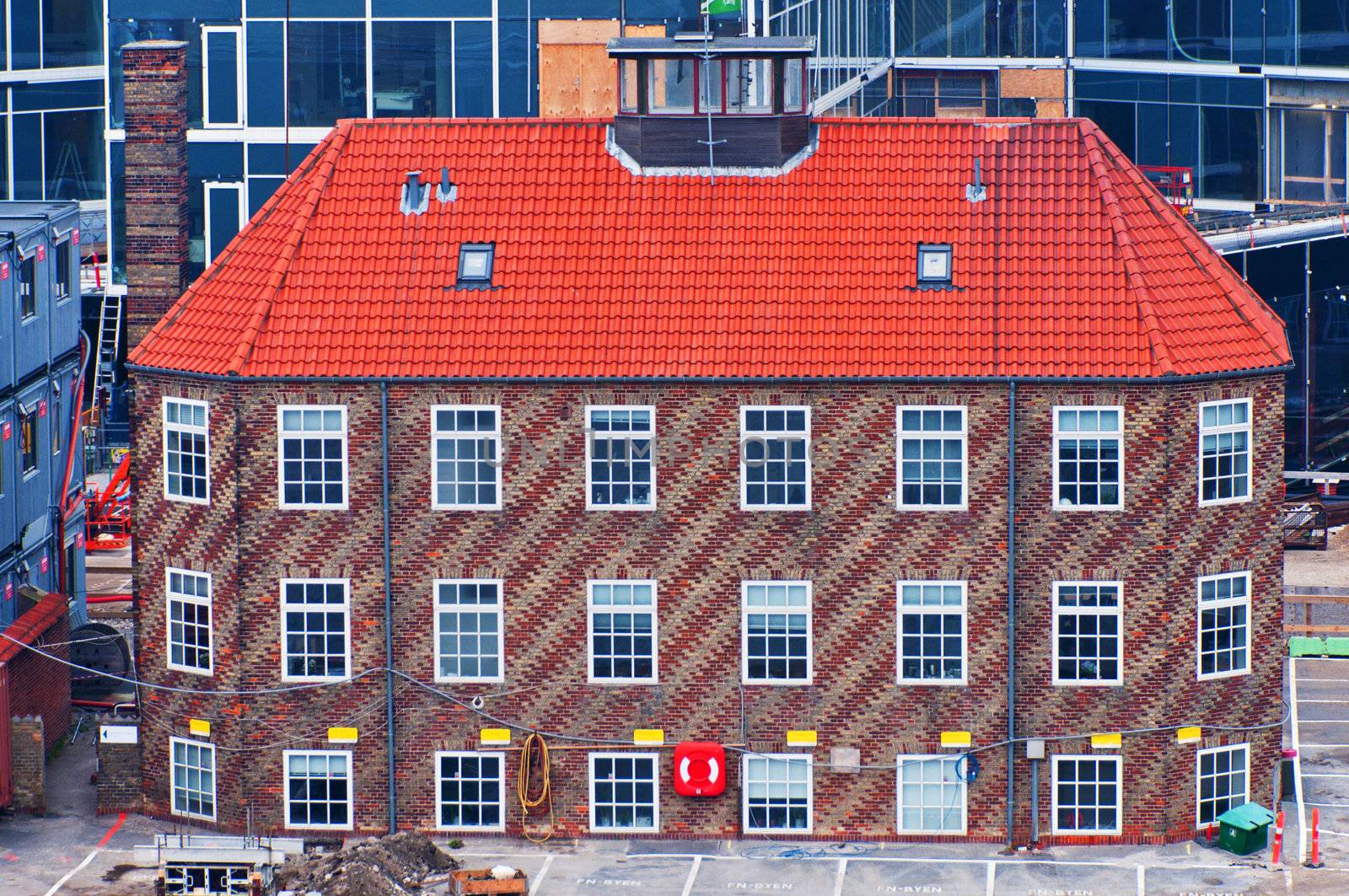 Lone brick  house  Kopenhagen Denmark