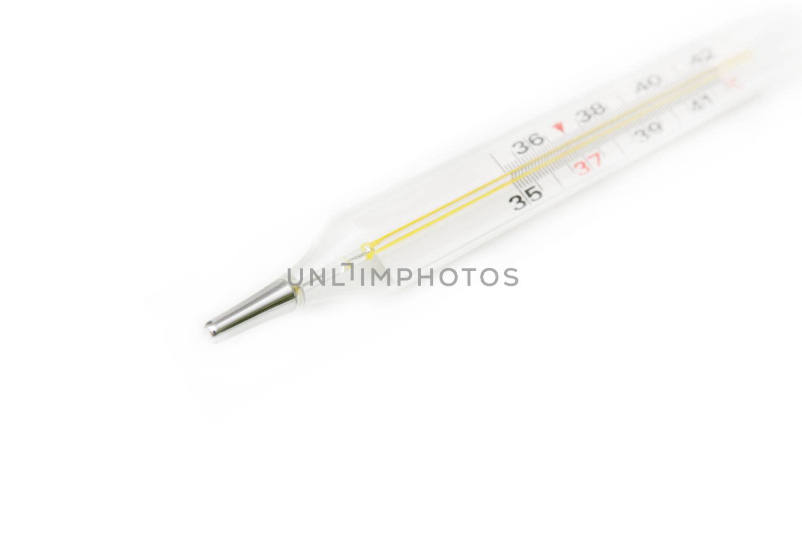  Thermometer isolated on the white background 
