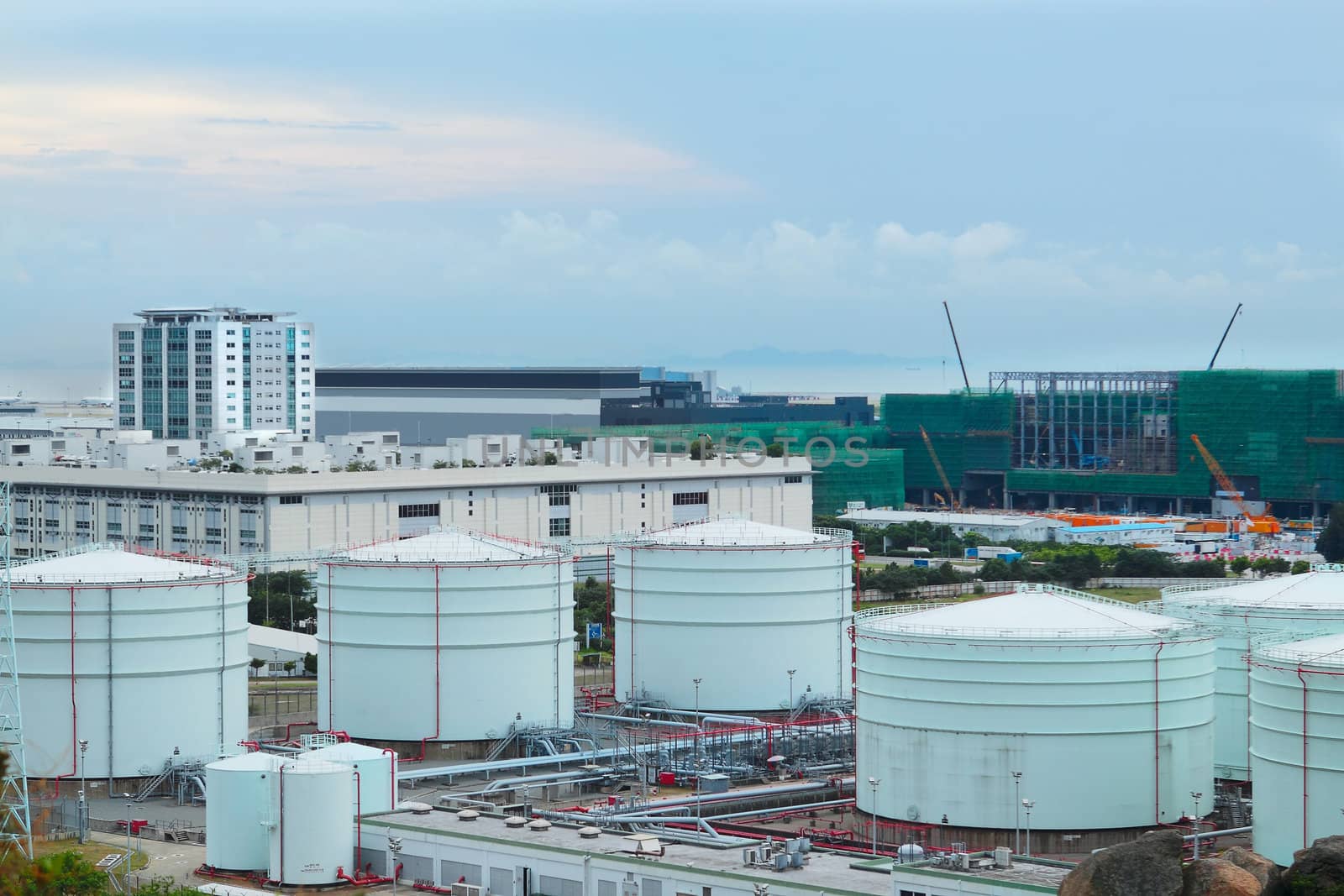 gas tank at day