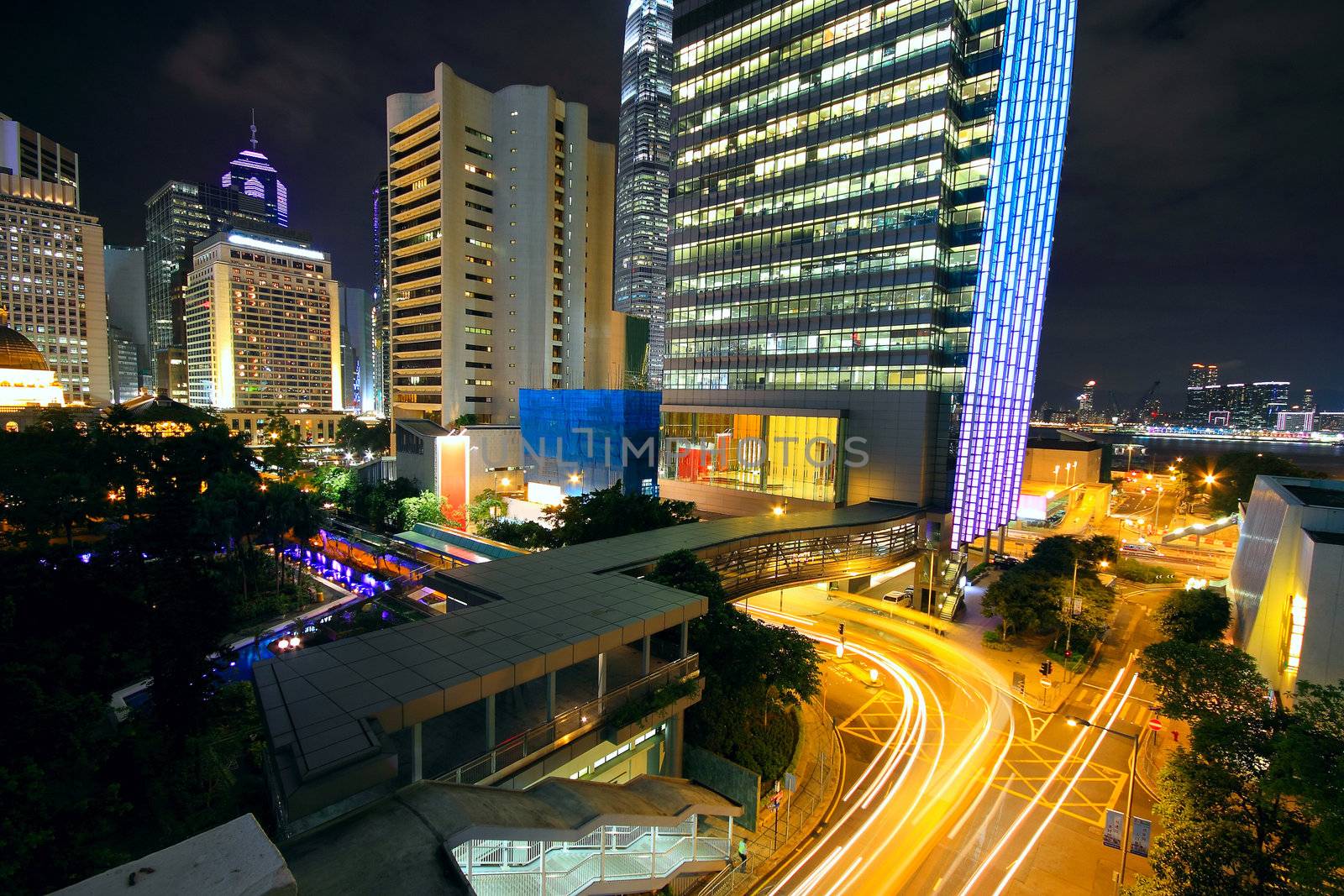 modern city night