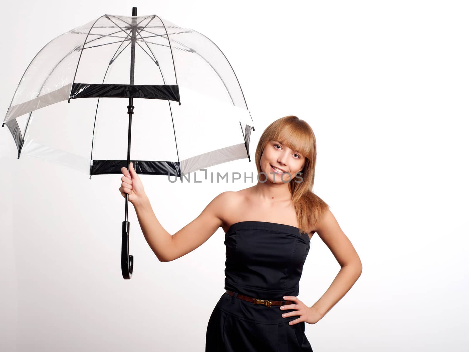 woman holding umbrella by adam121