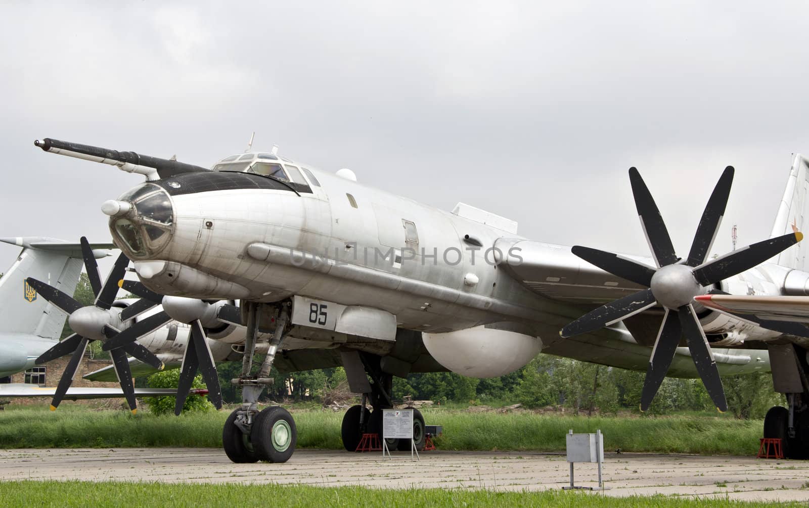 KYIV, UKRAINE- MAY 16: Tupolev Tu-142M3  Bear F  maritime reconnaissance and anti-submarine warfare  aircraft at State Aviation Museum on  May 16, 2012 in Kyiv, Ukraine