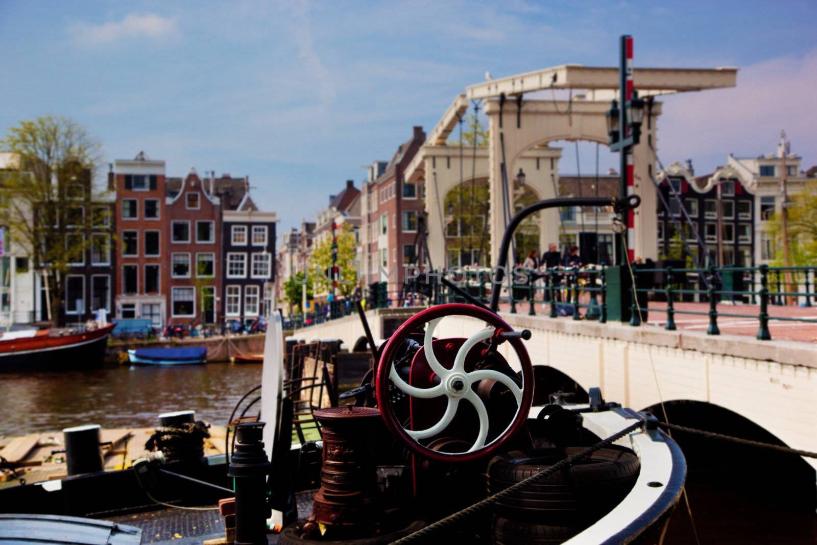 The Magere Brug, Skinny Bridge. Amsterdam, Holland, Netherlands