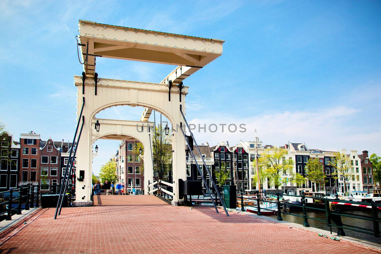 The Magere Brug, Skinny Bridge. Amsterdam, Holland, Netherlands
