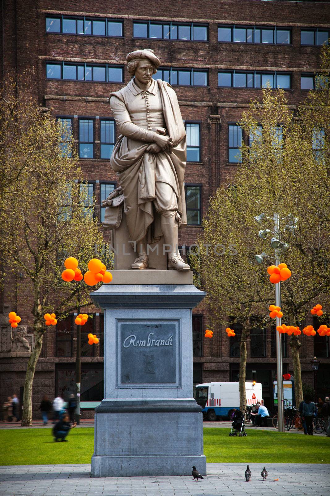 The statue of Rembrandt, Amsterdam, Holland, Netherlands