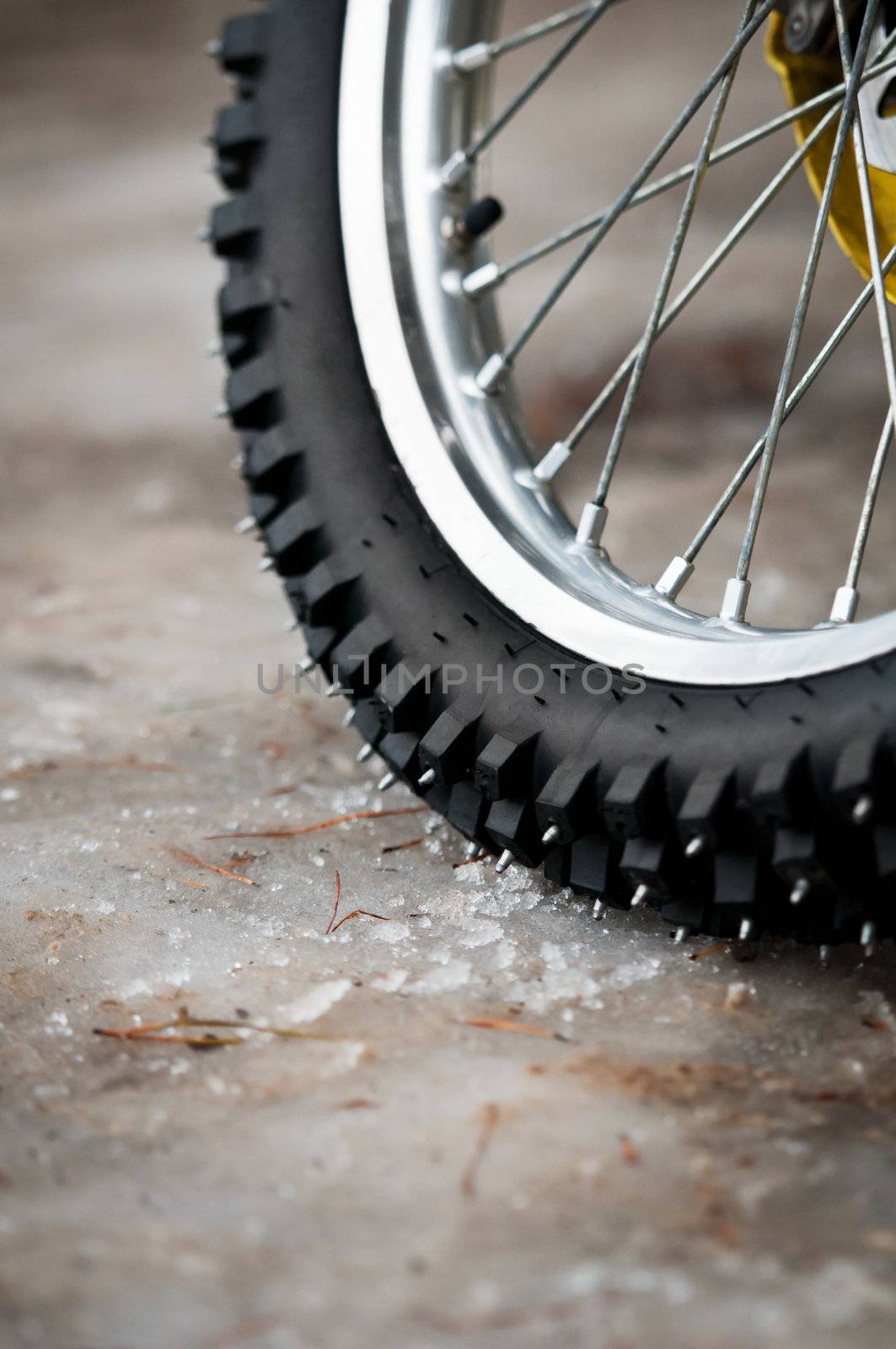 Tyre of motocross bike by iryna_rasko