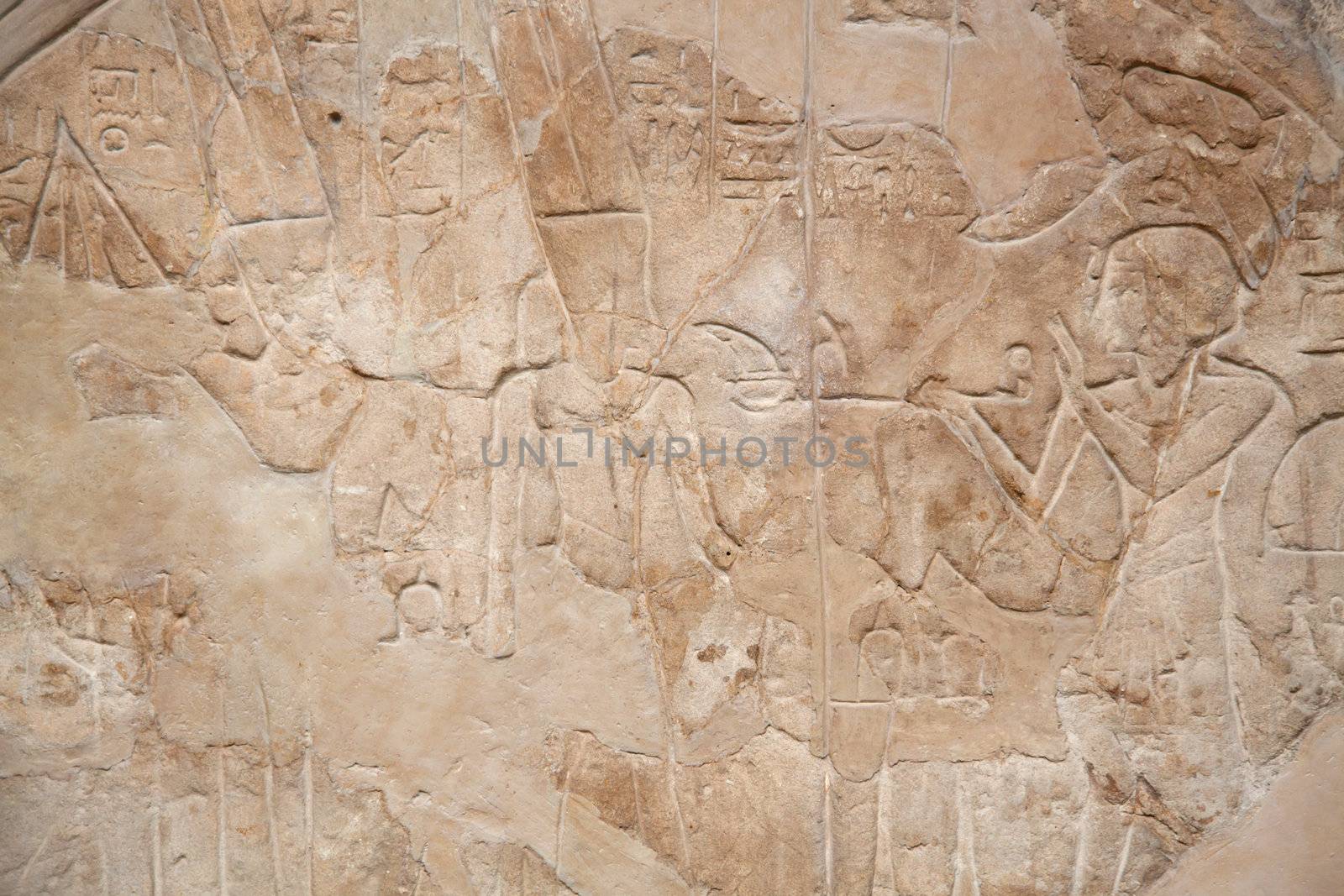 Vintage Egyptian Style Traditional Stone Brick Wall