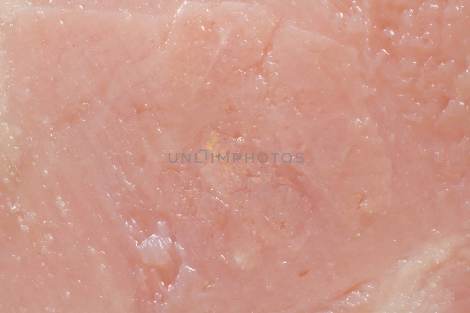 A macro picture of a slice of ham
