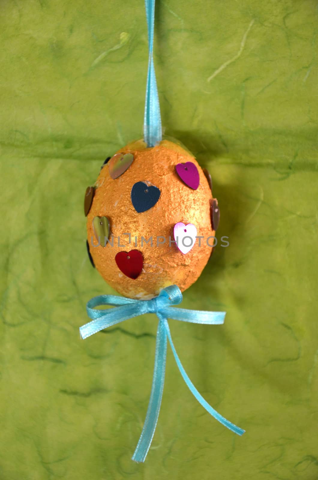 Easter egg with heart decorate