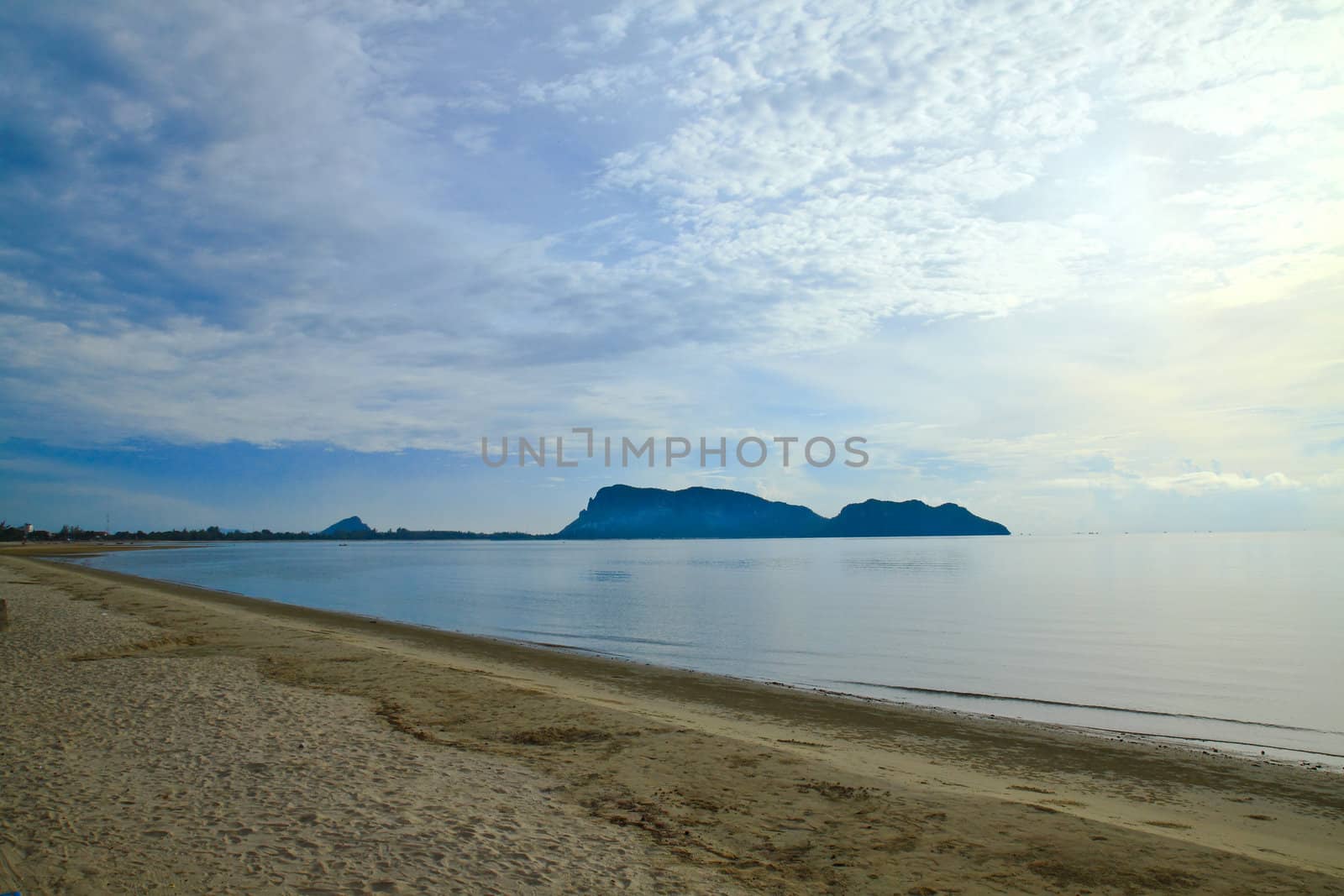 The front of the beach