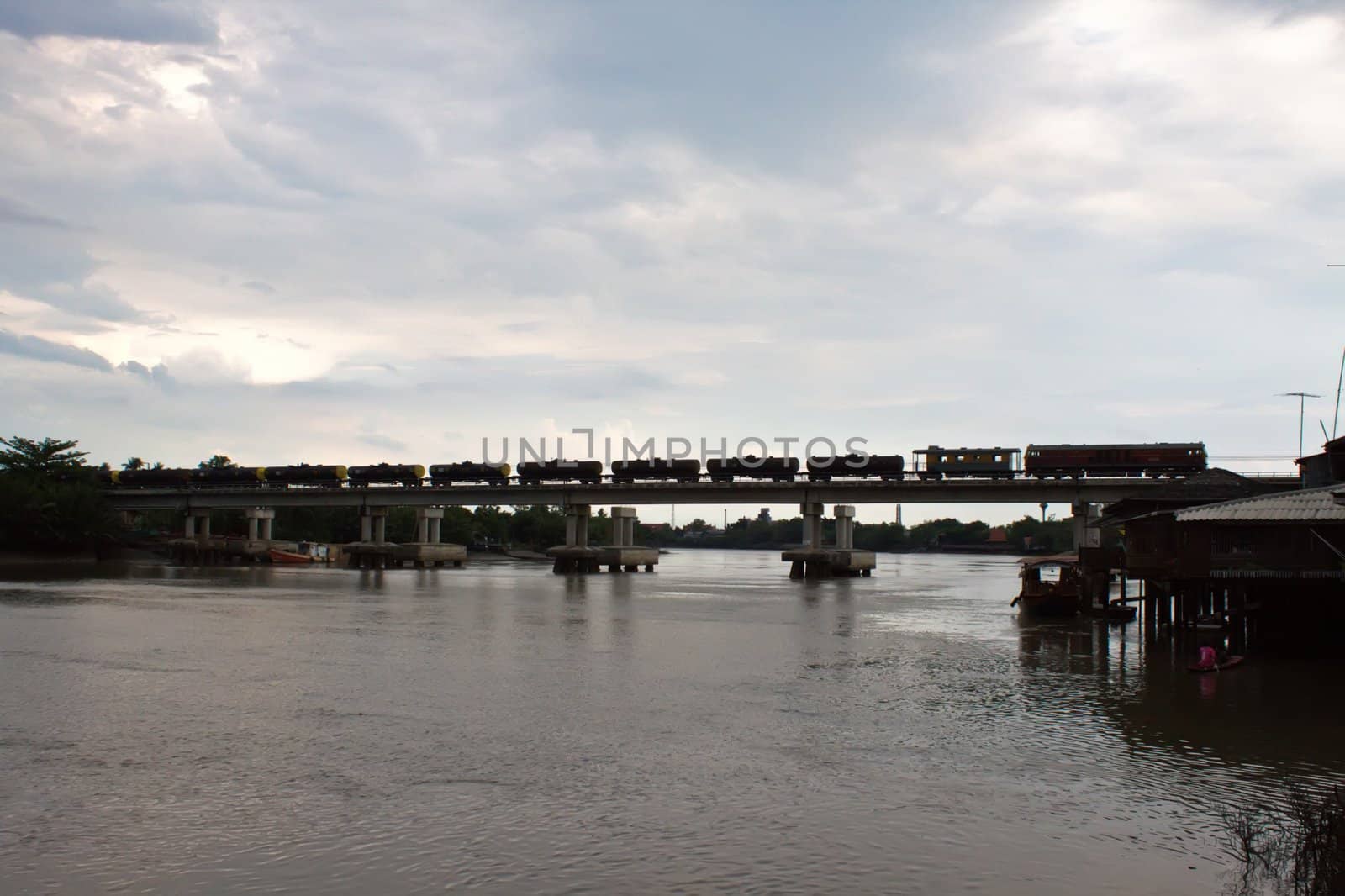 Railway across the river