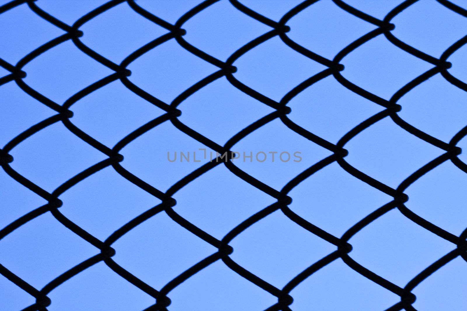 wire fence with blue sky