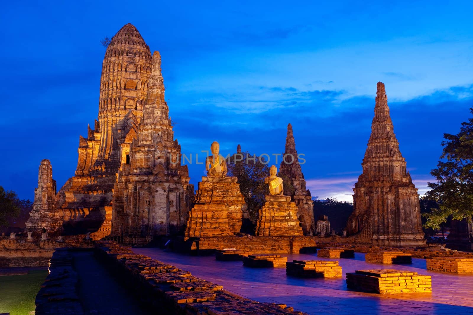 Wat Chaiwattanaram, the historical temple in Ayutthaya, Thailand